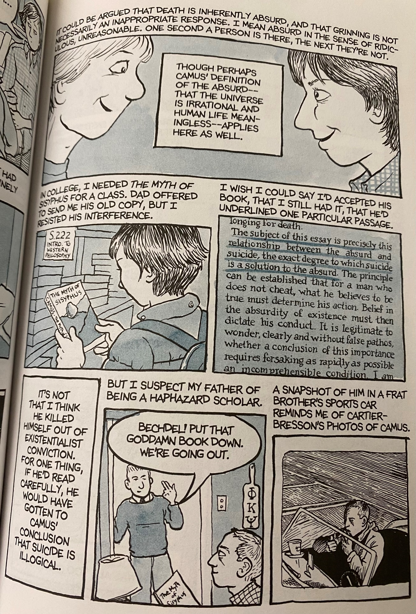 The absurdity panels from the book Fun Home.