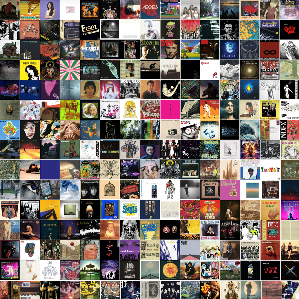 A collage of tiny fair-use-respecting thumbnails of the albums that Devin reviews in this post.